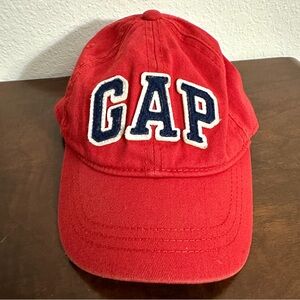 Baby GAP Vibrant Red Cap with Bold Navy Logo